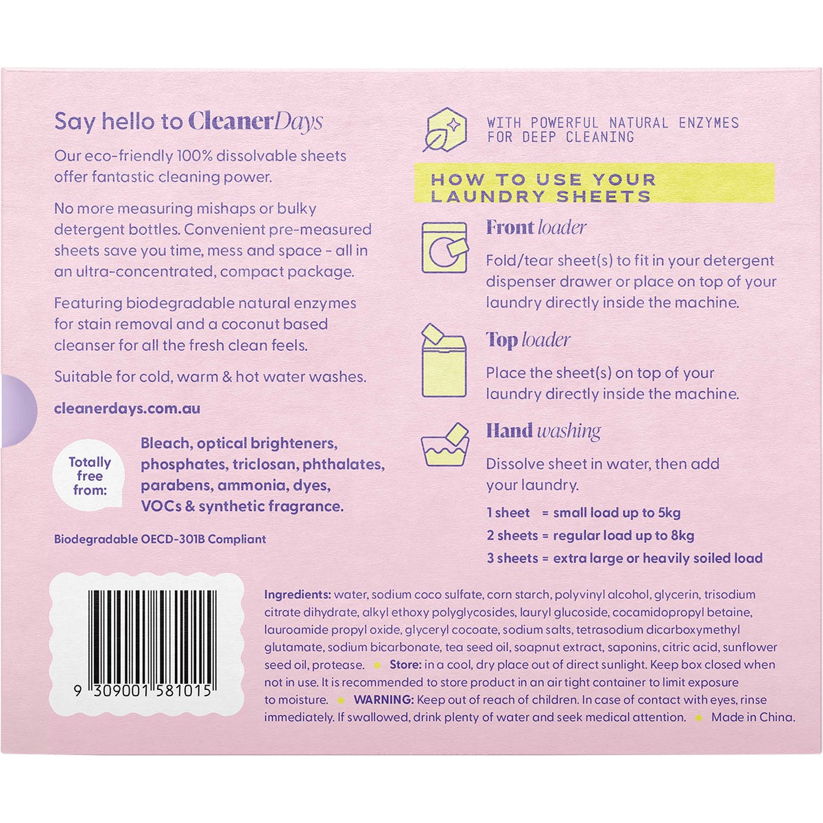 Laundry Detergent Sheets