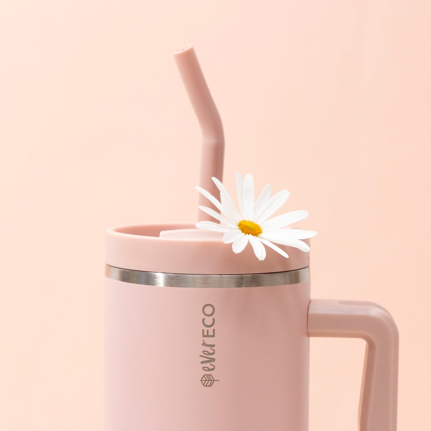 Insulated Tumbler with Handle & Straw (1.18L)