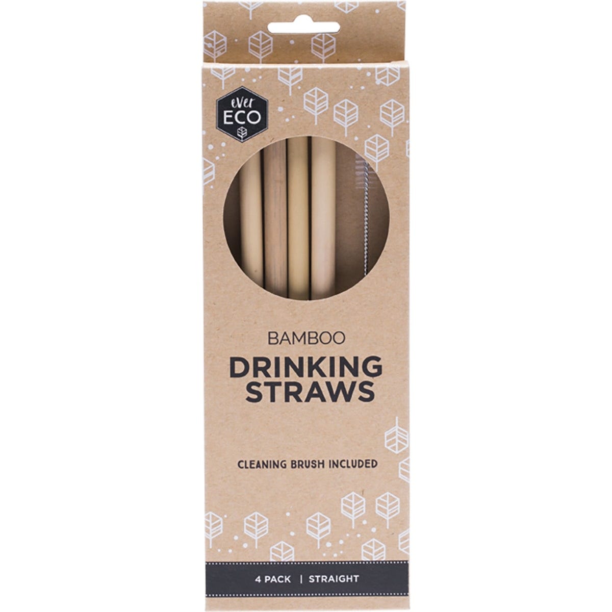 Bamboo Straws Straight - 4 pack