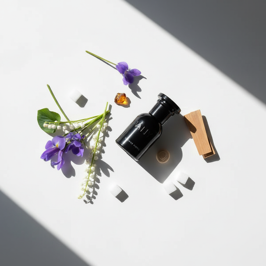Flower Pistil Perfume - Minimalist Overhead