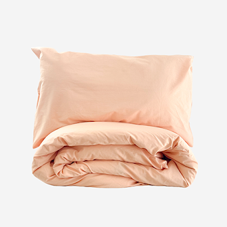 Peach fuzz duvet set