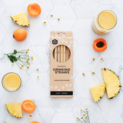 Bamboo Straws Straight - 4 pack