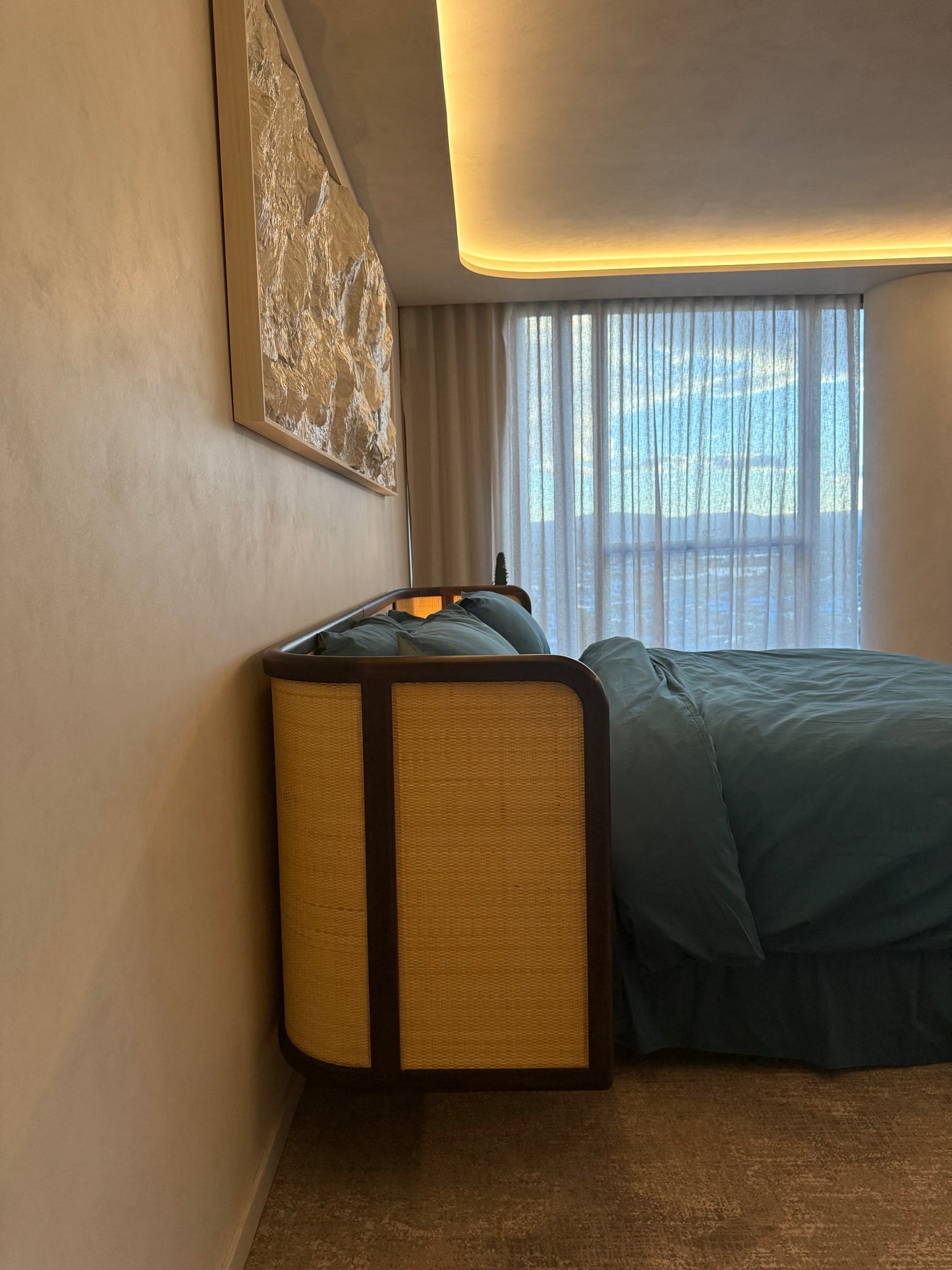 Transformative teal duvet set