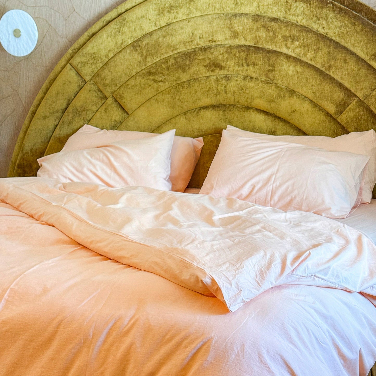 Peach fuzz duvet set