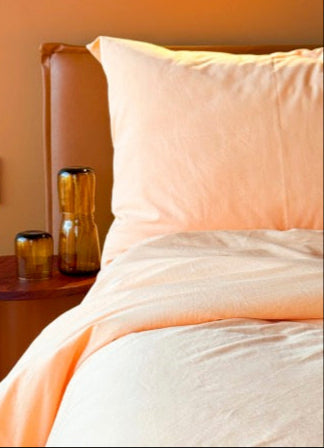 Peach fuzz duvet set