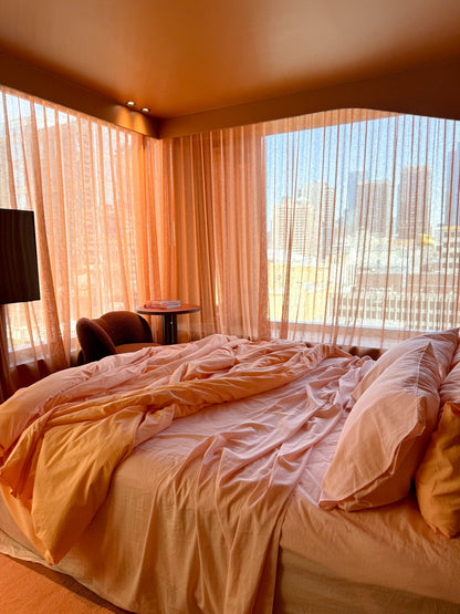 Peach fuzz sheet set