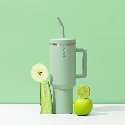 Insulated Tumbler with Handle & Straw (1.18L)