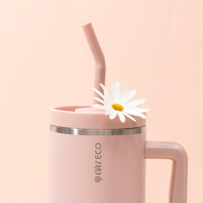 Insulated Tumbler with Handle & Straw (1.18L)