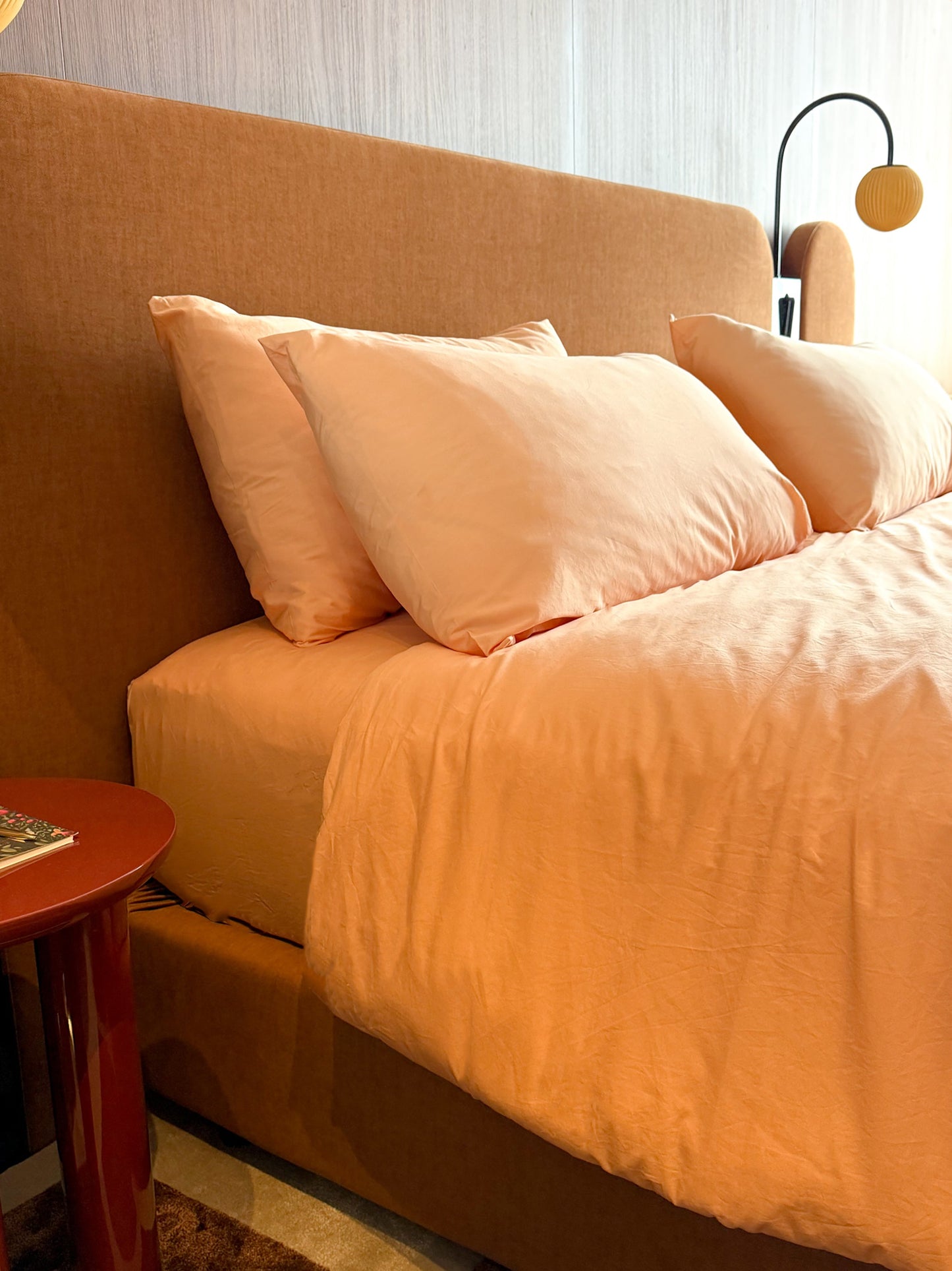 Peach fuzz bed set