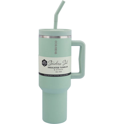 Insulated Tumbler with Handle & Straw (1.18L)