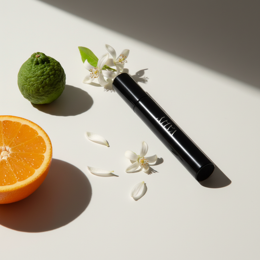 Neon Neroli Travel Spray Premium Studio Photoshoot - Creative Composition